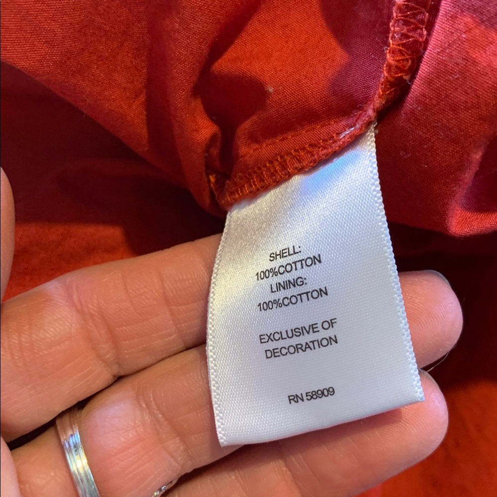 A Loves A Red Tiered Maxi Skirt - Women's Boho Style 100% Cotton size small - Picture 7 of 8